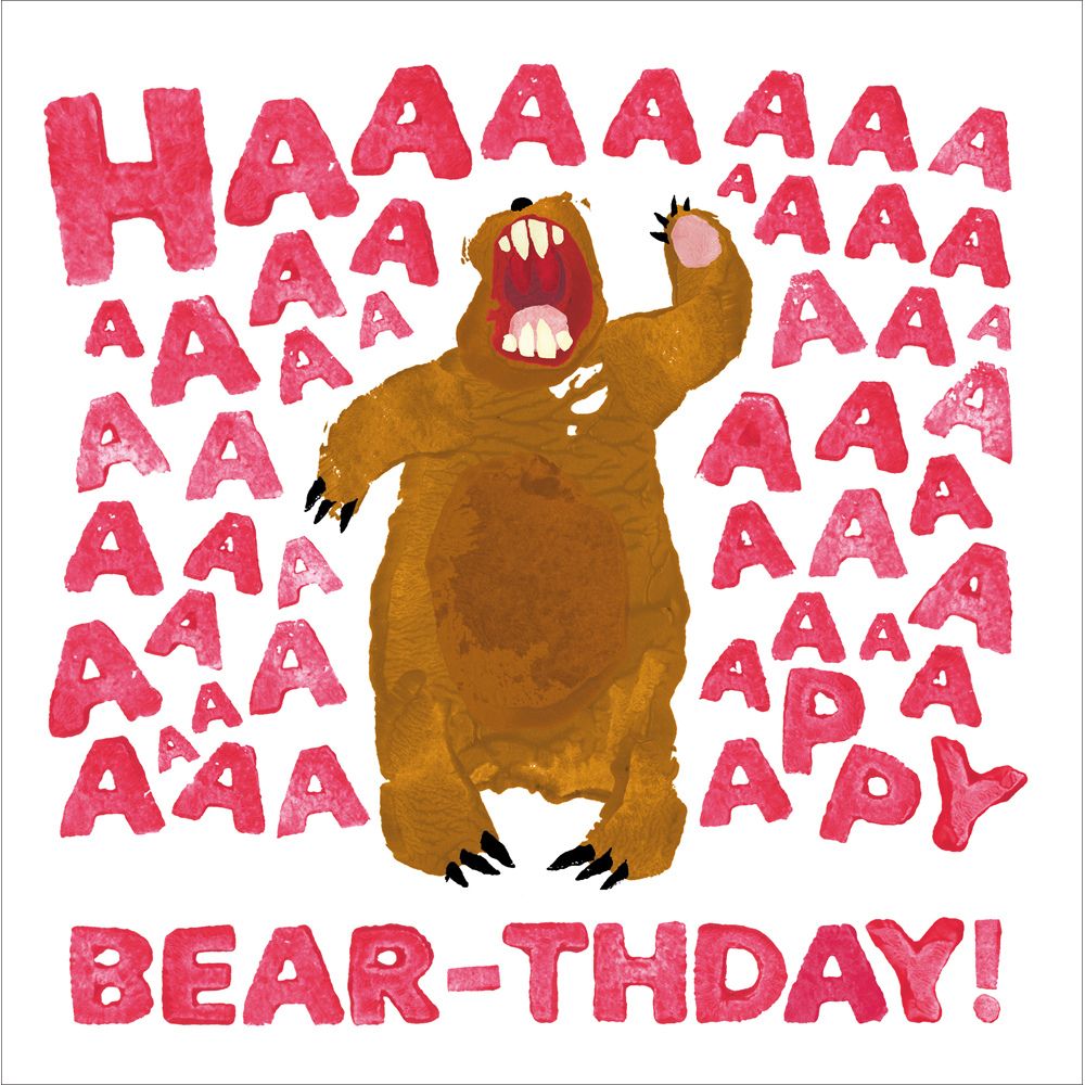 Woodmansterne Haaapy Bear-thday! Card