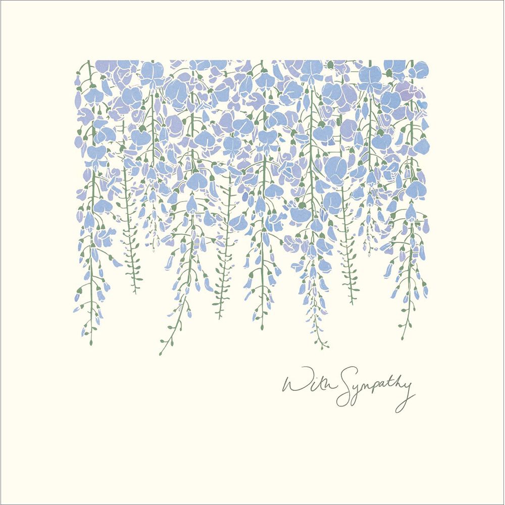 Woodmansterne Hanging Wisteria with Sympathy Card