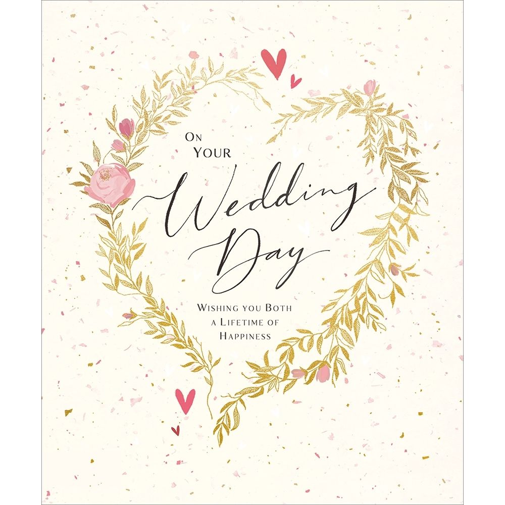 Woodmansterne Happiness Heart Wedding Day Card