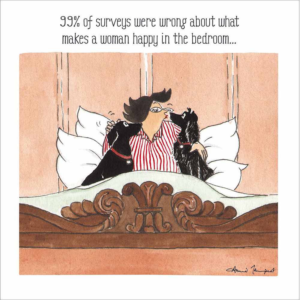 Woodmansterne Happy in the Bedroom Funny Blank Card