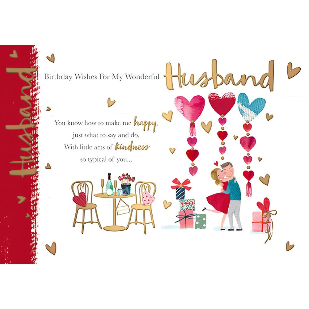 Woodmansterne Husband Wonderful Kindness Birthday Card