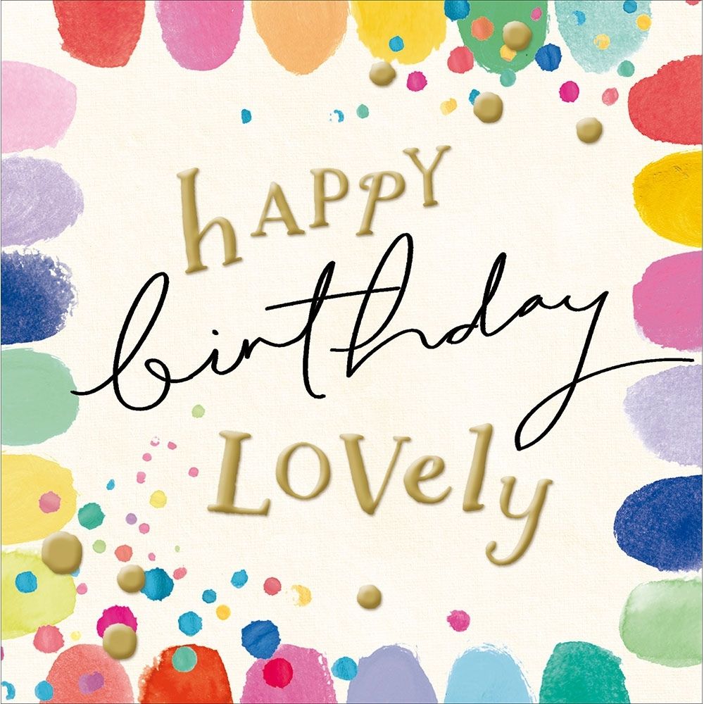 Woodmansterne Lovely Colourful Boarder Birthday Card