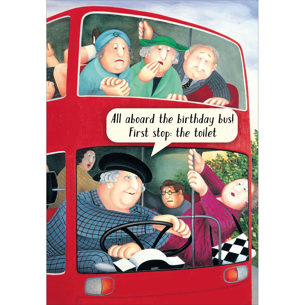Woodmansterne Magical Mystery Tour Funny Blank Card