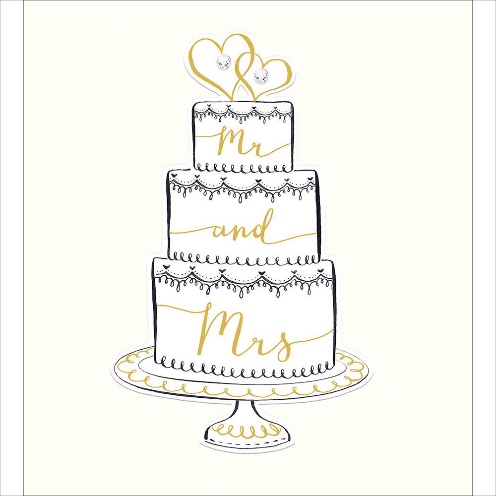 Woodmansterne Mr & Mrs Cut the Cake Wedding Card
