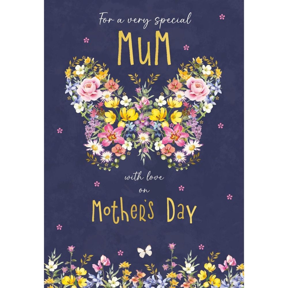 Woodmansterne Mum Floral Butterfly Mother's Day Card