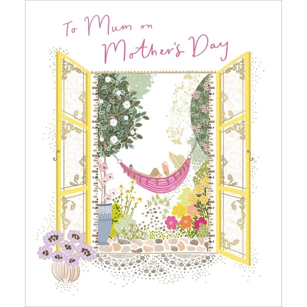 Woodmansterne Mum Relaxing Window Mother's Day Card
