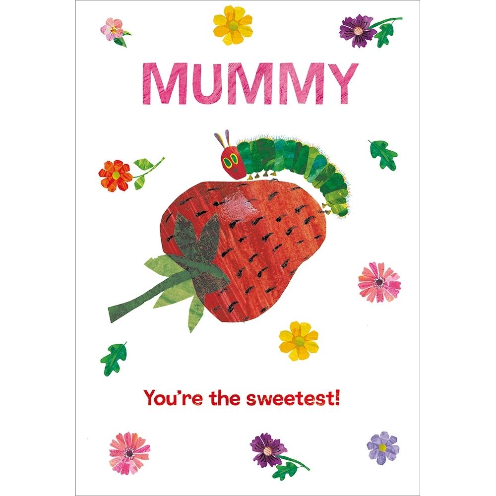 Woodmansterne Mummy Caterpillar Strawberry Mother's Day Card