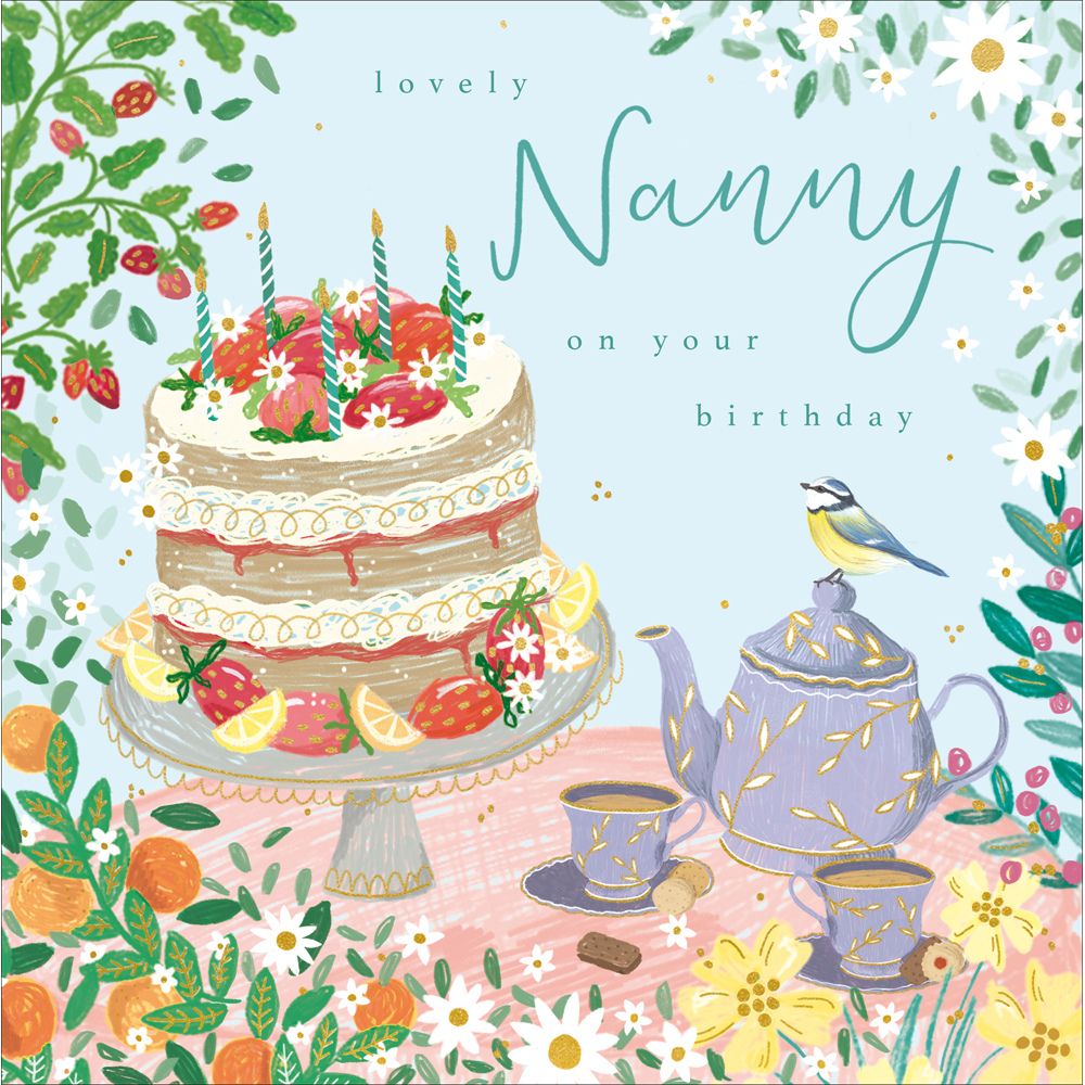Woodmansterne Nanny Afternoon Tea Birthday Card
