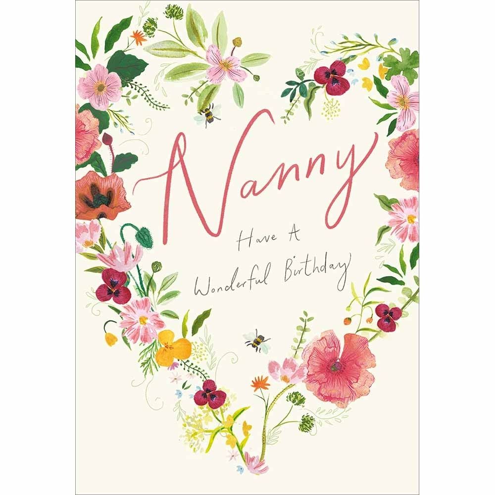 Woodmansterne Nanny Best Blossom Birthday Card