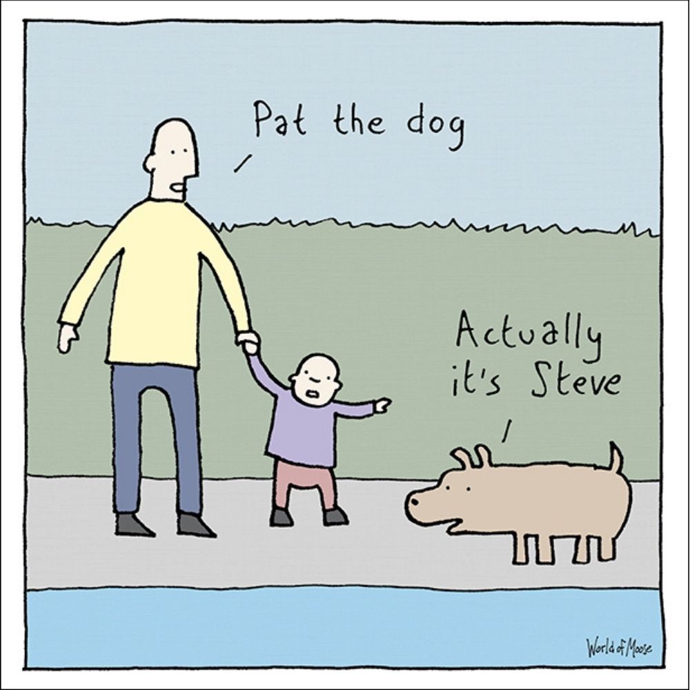 Woodmansterne Pat the Dog Blank Funny Card