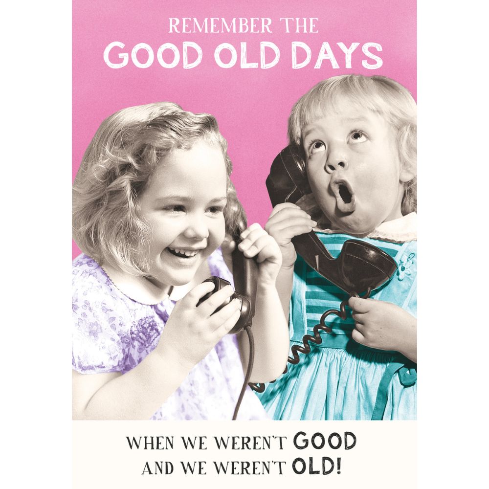 Woodmansterne Phone Good Old Days Birthday Card