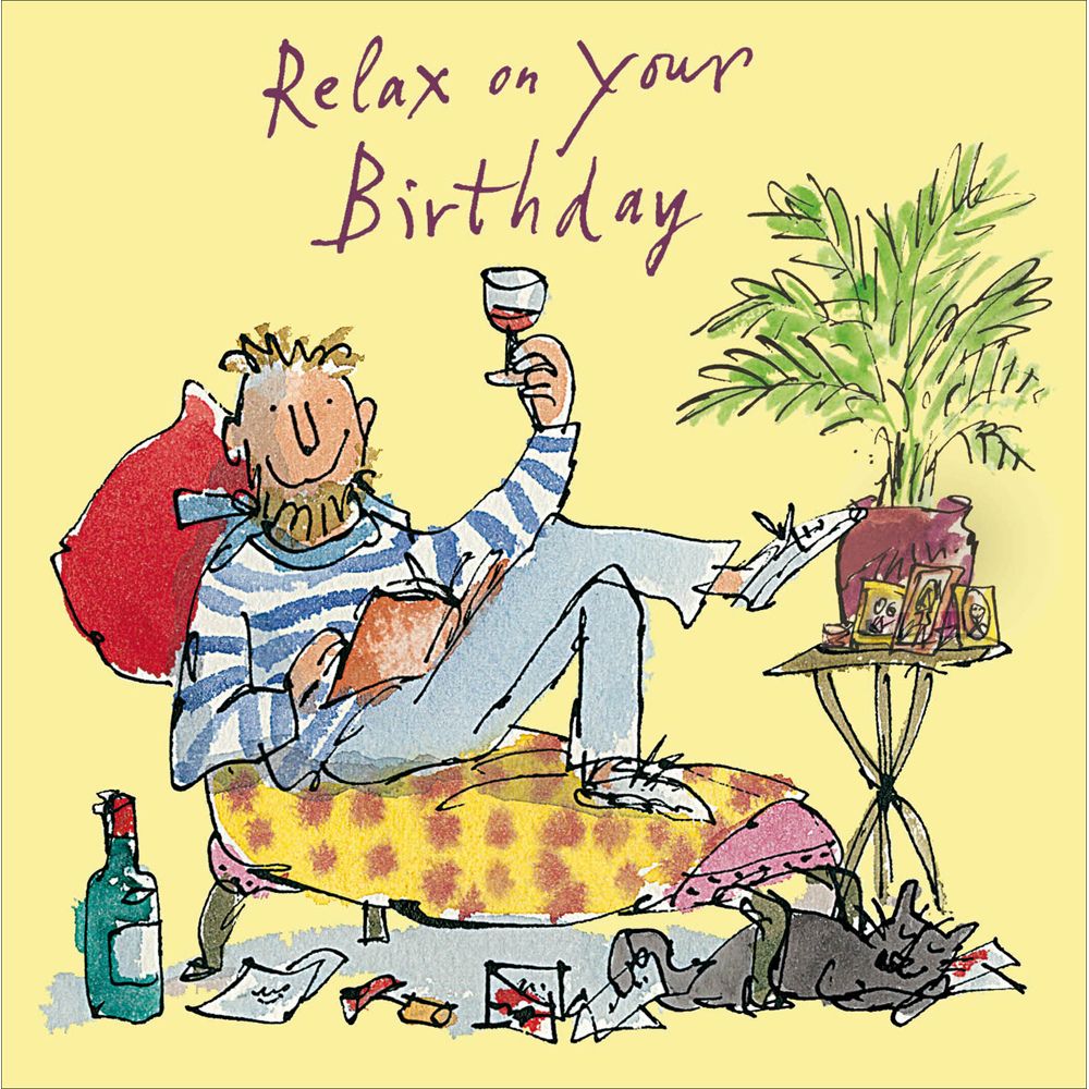 Woodmansterne Relax Time for Wine Birthday Card