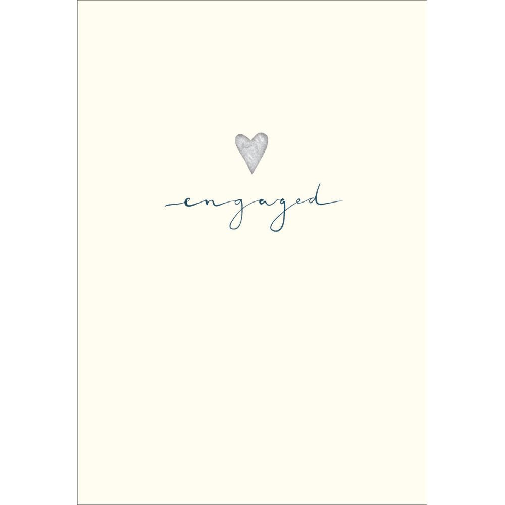 Woodmansterne Silver Heart Engagement Card