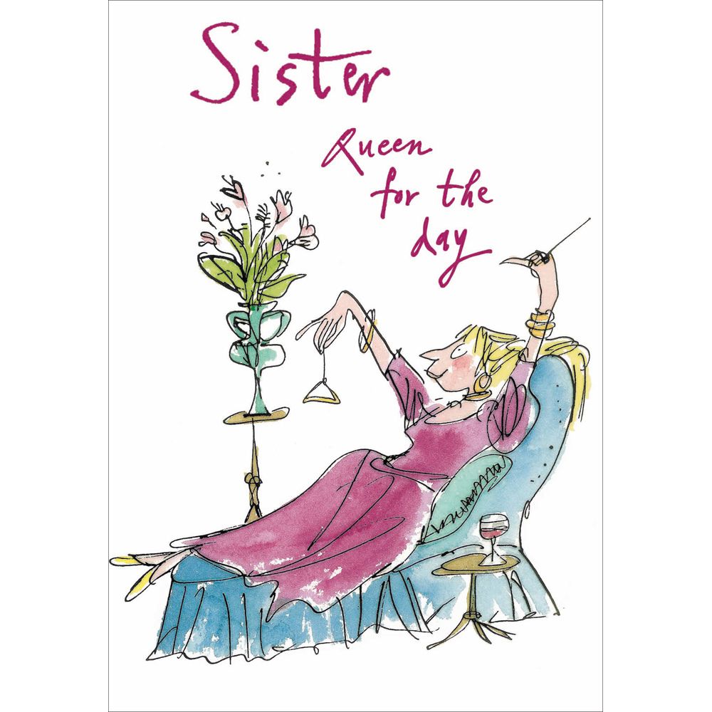 Woodmansterne Sister Queen for the Day Birthday Card
