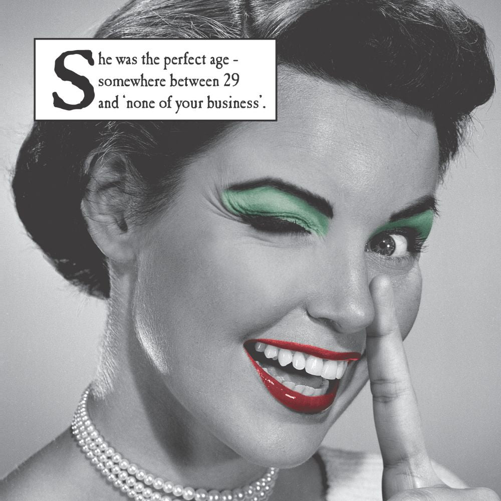 Woodmansterne Smiling Woman Perfect Age Birthday Card