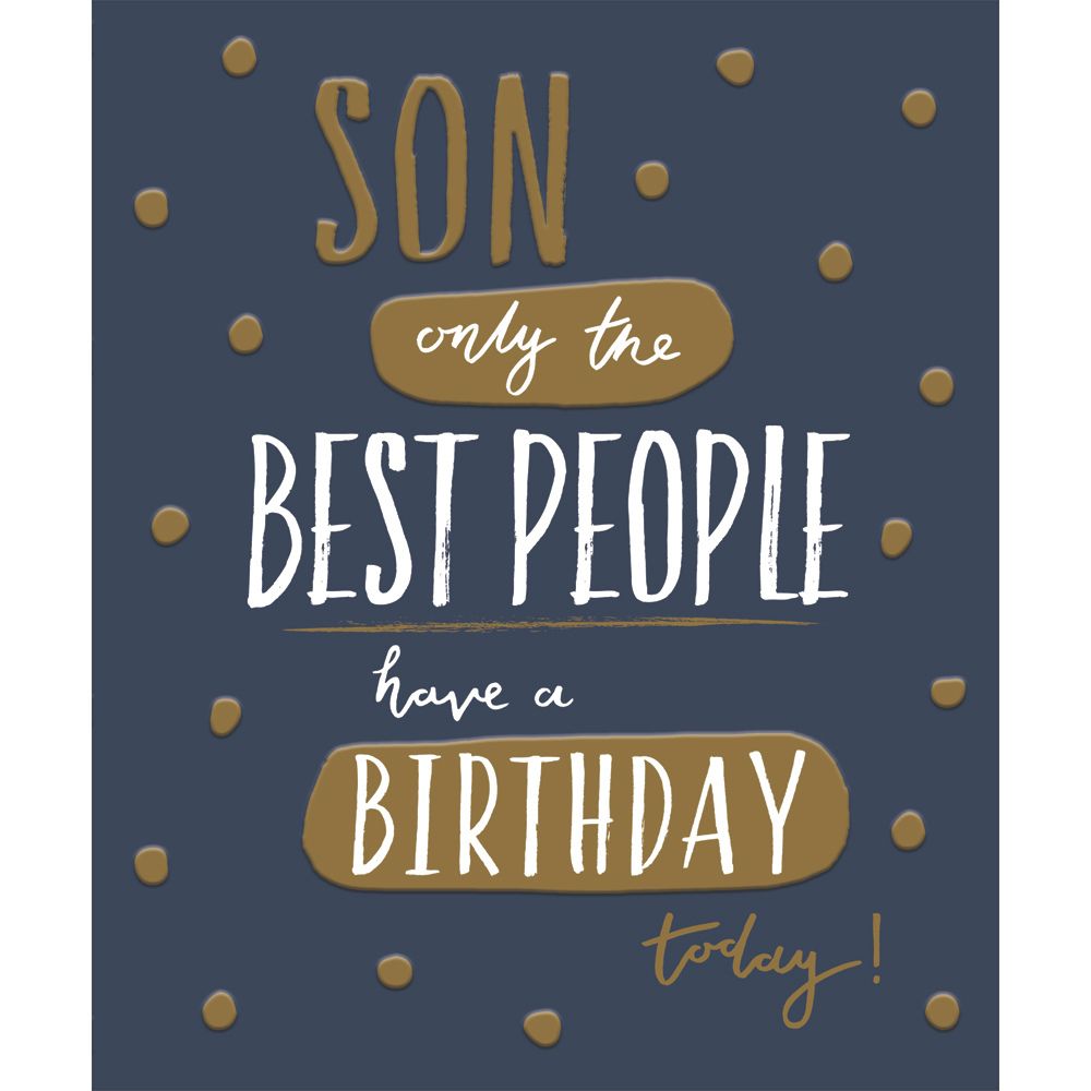 Woodmansterne Son Best People Birthday Card