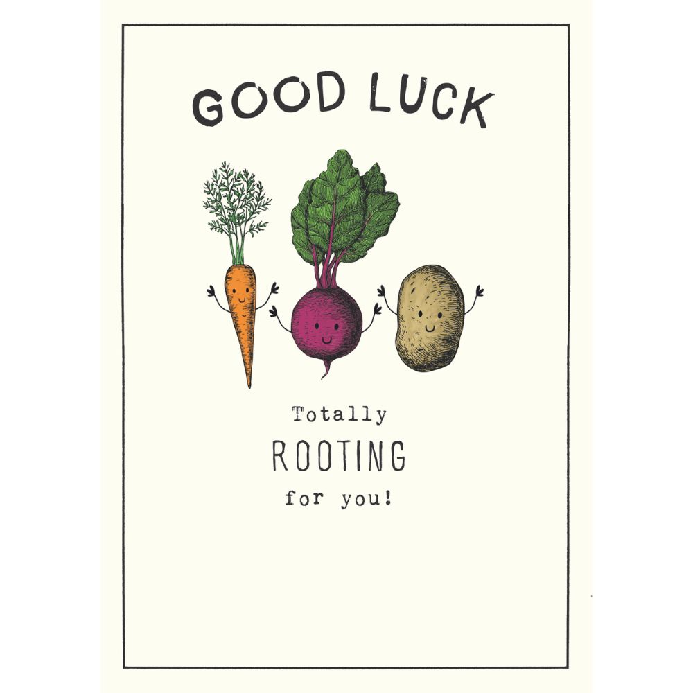 Woodmansterne Totally Rooting For You Good Luck Card