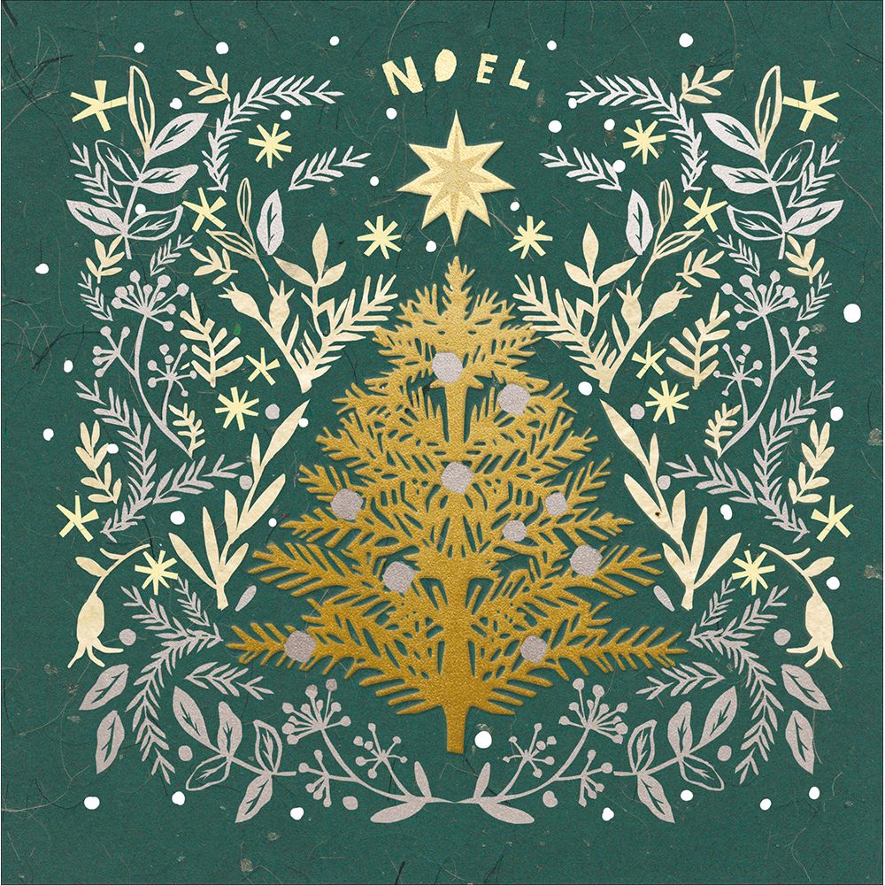 Woodmansterne Tree Glorious Noel Christmas Card