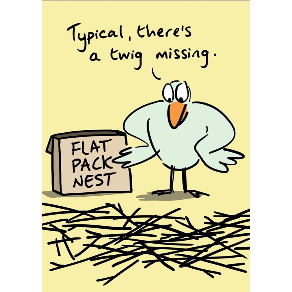 Woodmansterne Typical Missing Twig Blank Funny Card