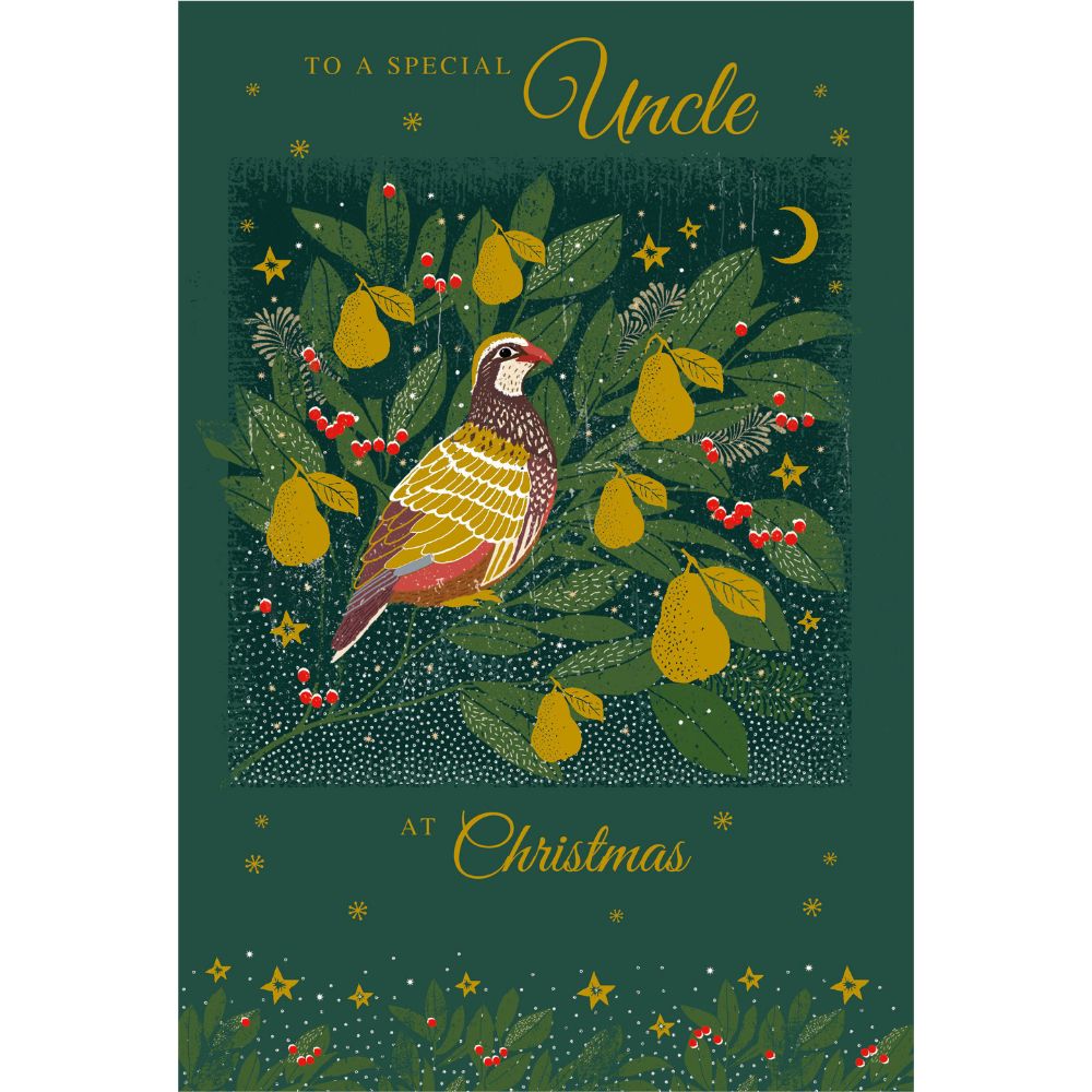 Woodmansterne Uncle Partridge in a Pear Tree Christmas Card