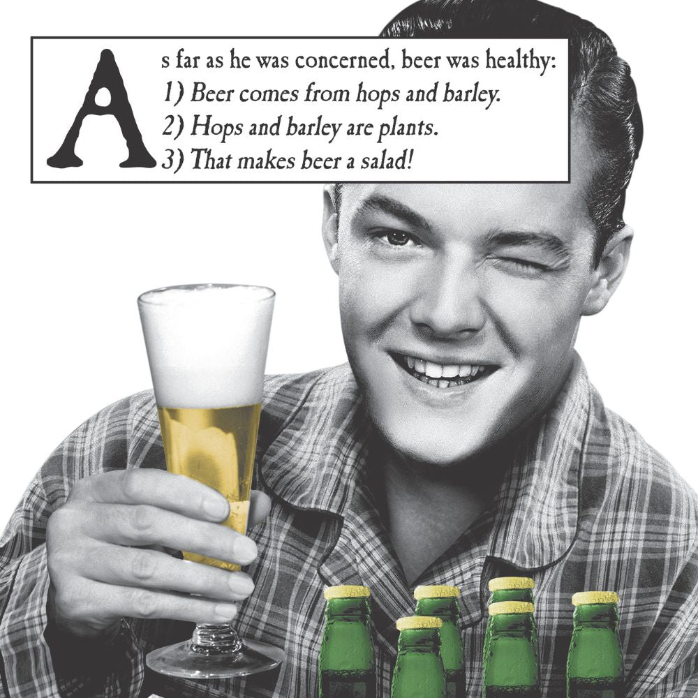 Woodmansterne Winking Man & Beer Birthday Card