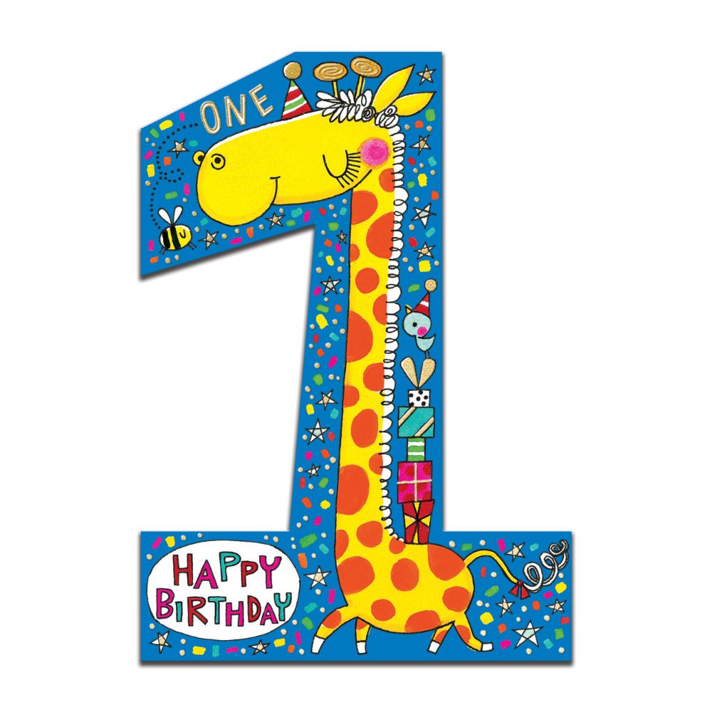 Woodmansterne 1st Giraffe Birthday Card
