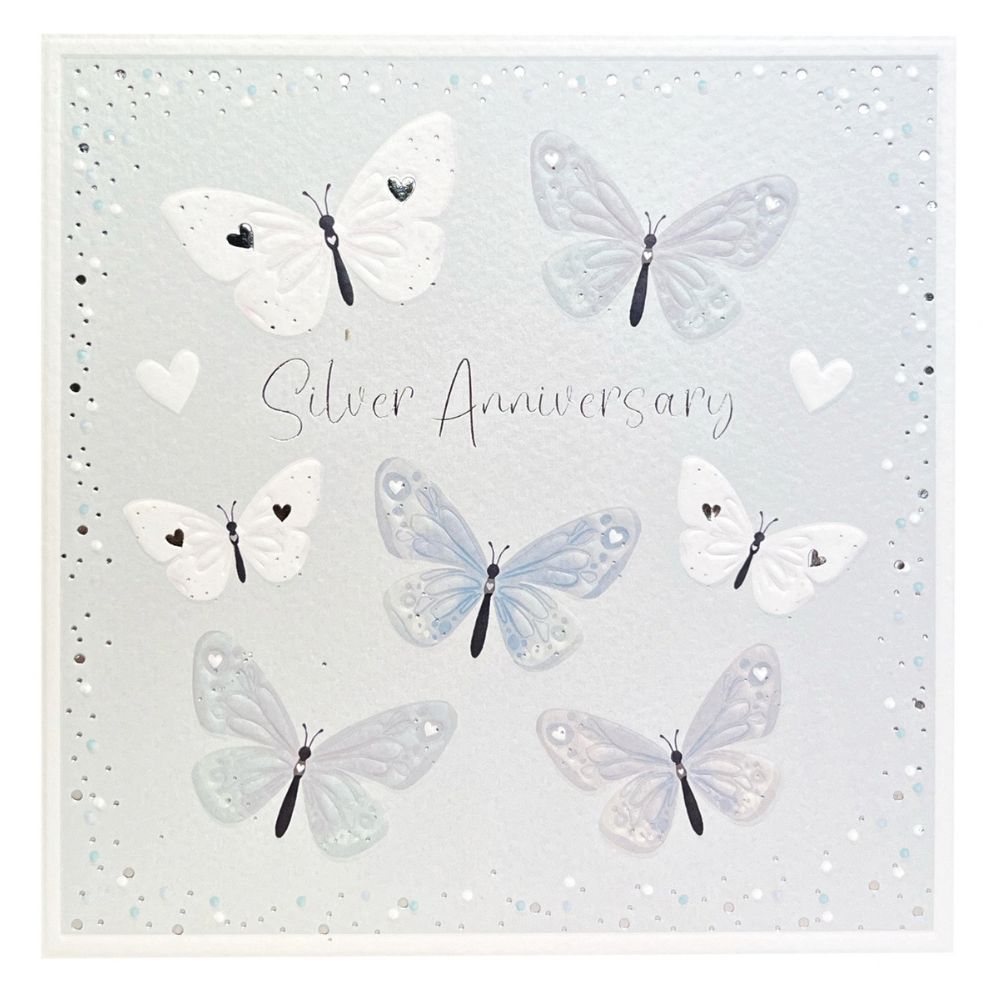 Woodmansterne 25th Butterflies Silver Anniversary Card