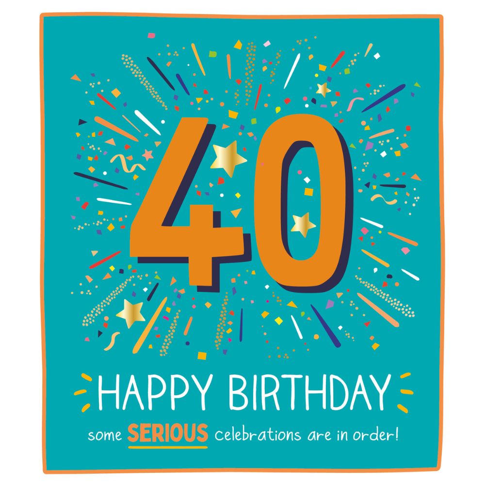 Woodmansterne 40th Celebrations Order Birthday Card