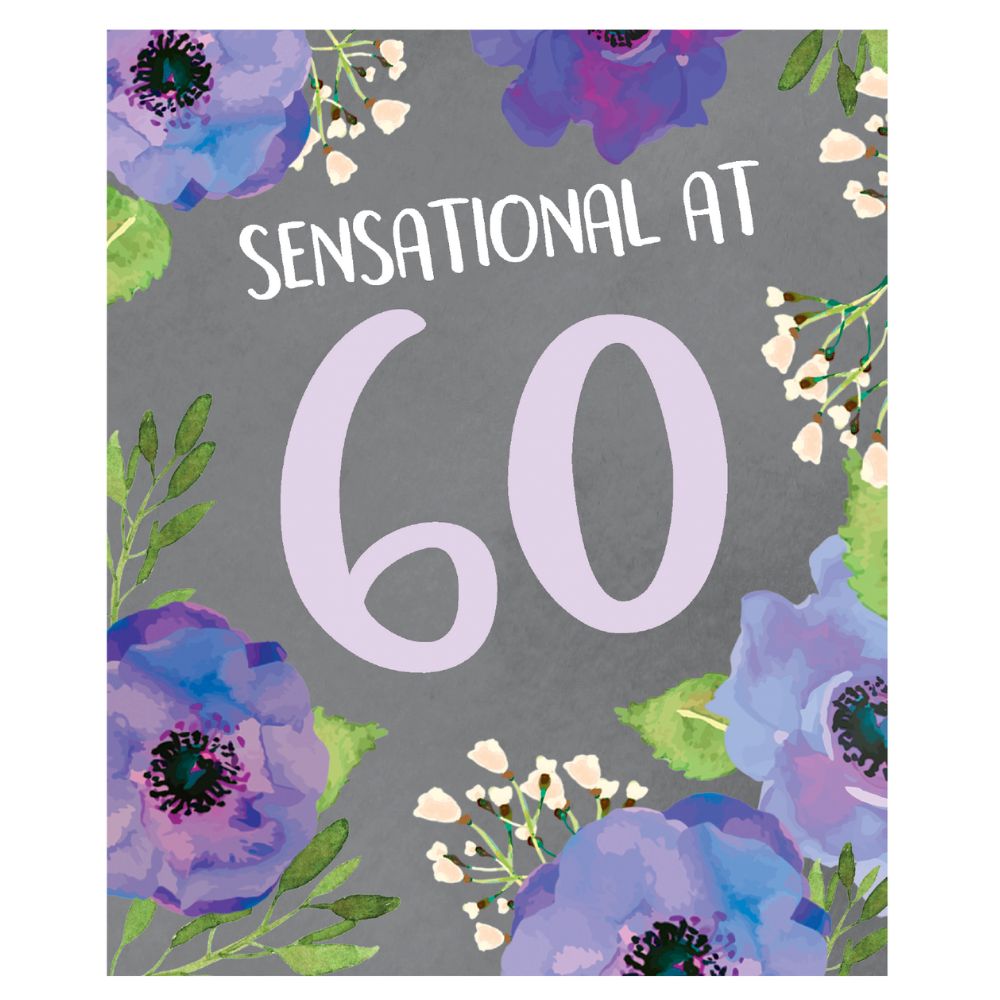 Woodmansterne 60th Sensational Flowers Birthday Card