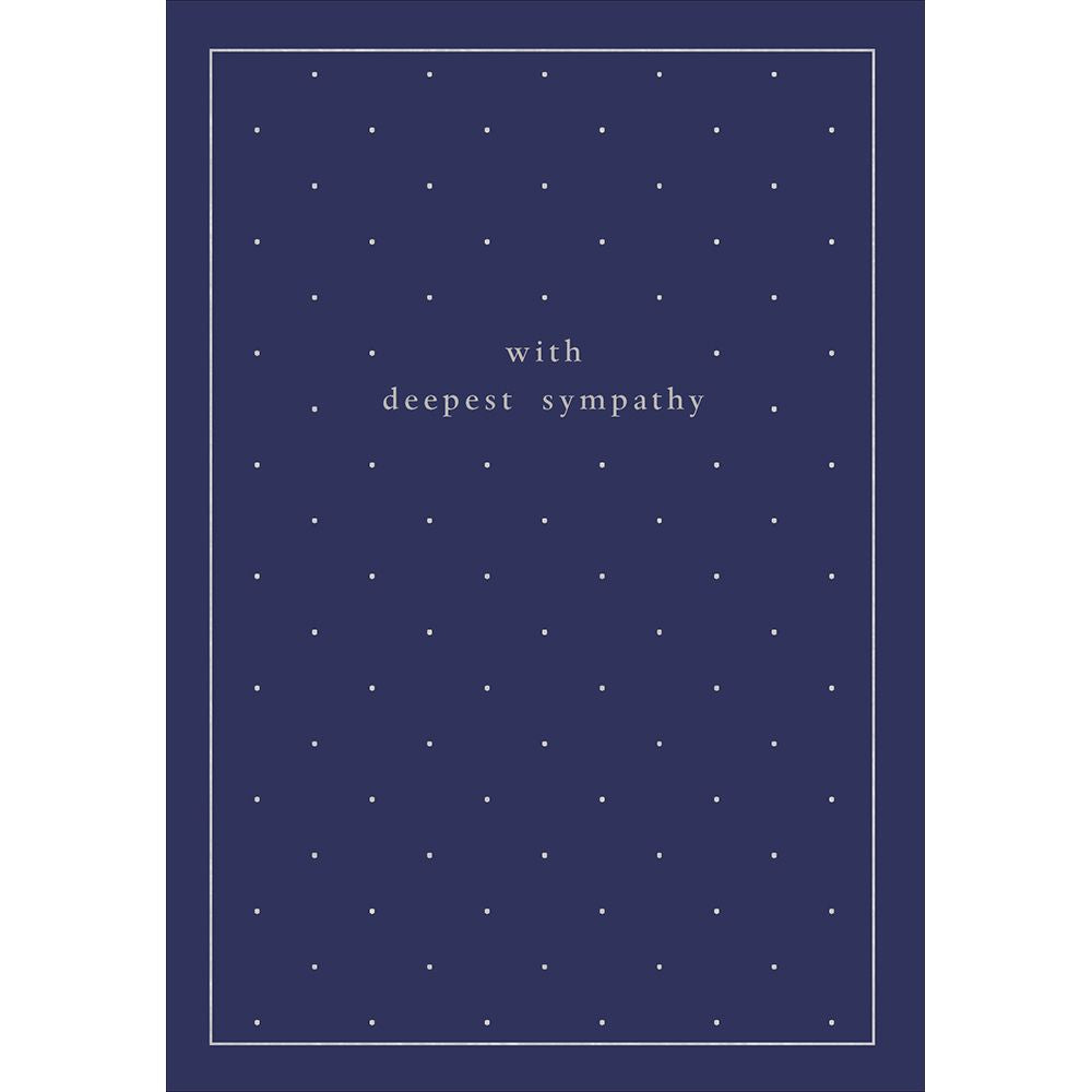Woodmansterne Blue Dotty With Deepest Sympathy Card