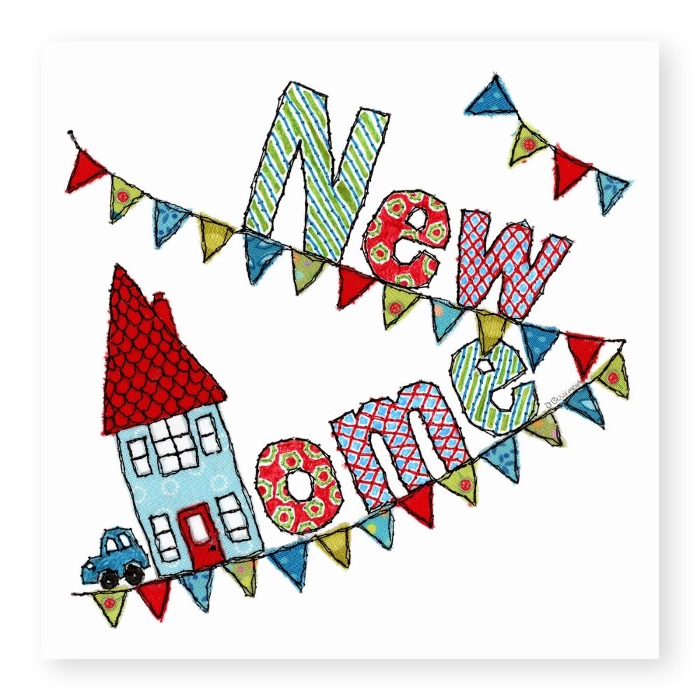 Woodmansterne Colourful Bunting New Home Card