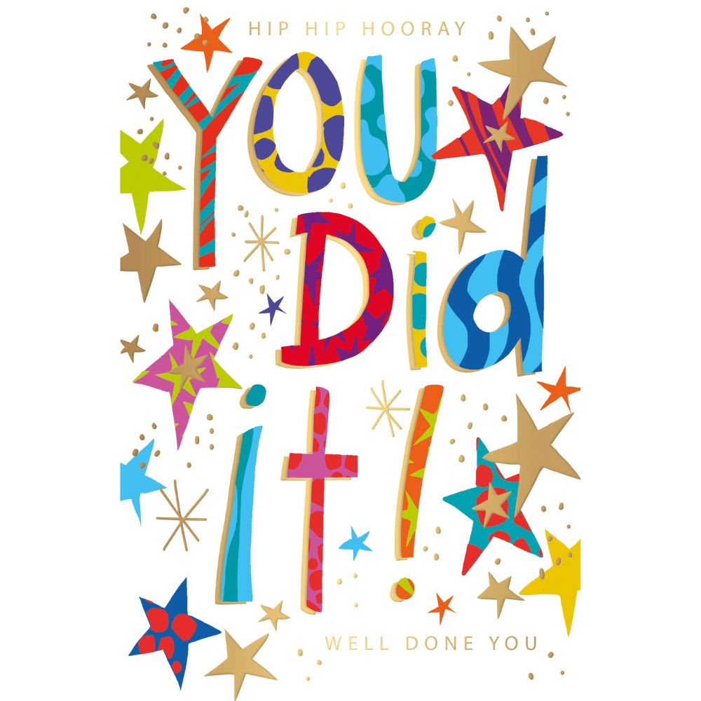 Woodmansterne Congratulations You Did It Text Card