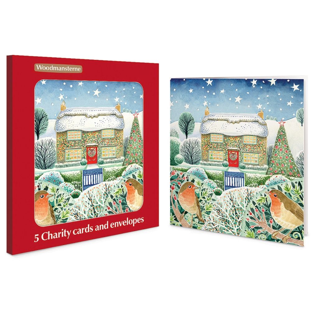 Woodmansterne Country Cottage Boxed Christmas Cards - Pack of 5