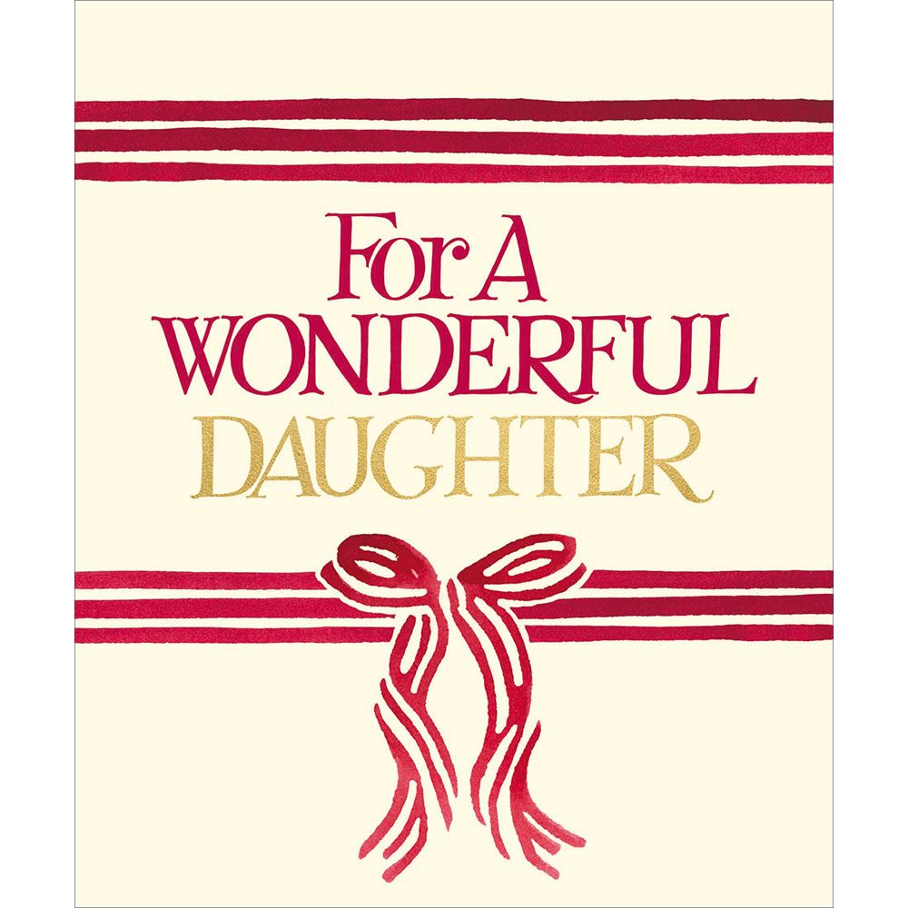 Woodmansterne Daughter Wonderful Ribbon Christmas Card