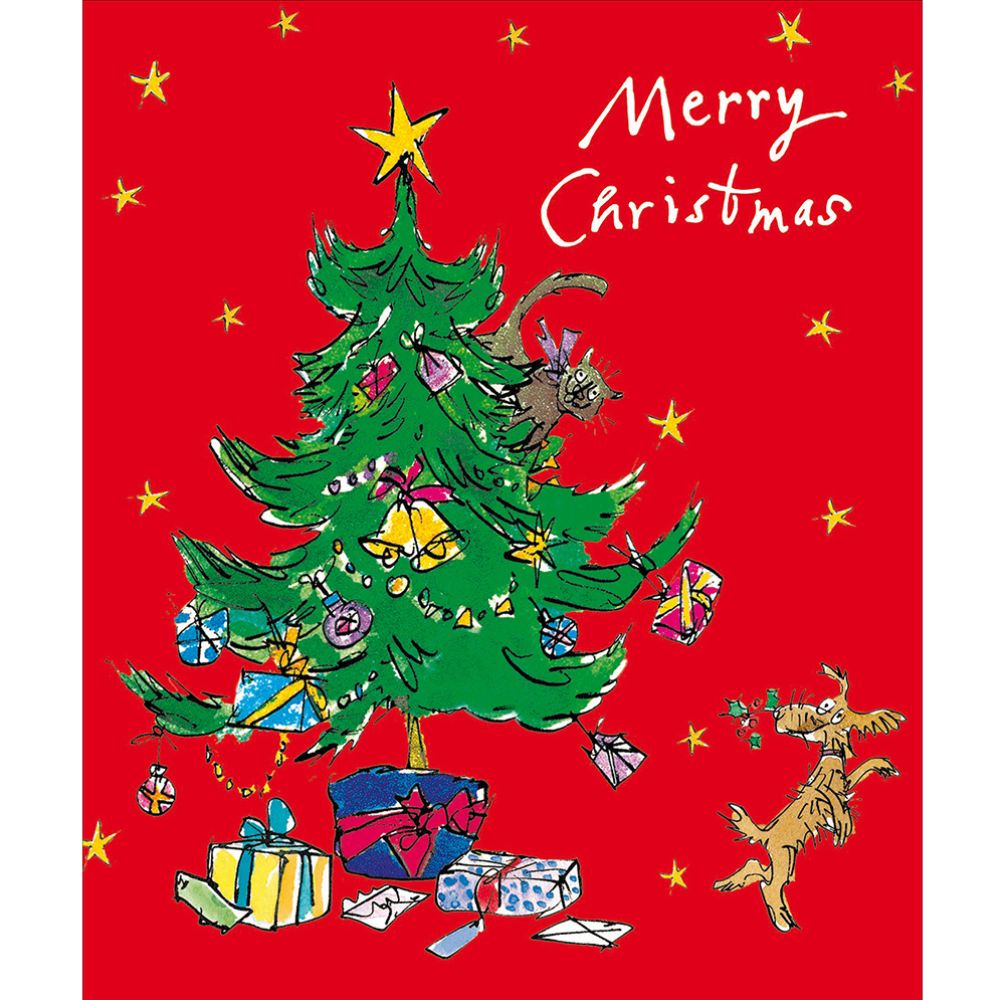 Woodmansterne Festive Tree Capers Christmas Card