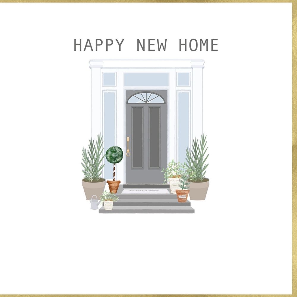 Woodmansterne Front Door Plants New Home Card