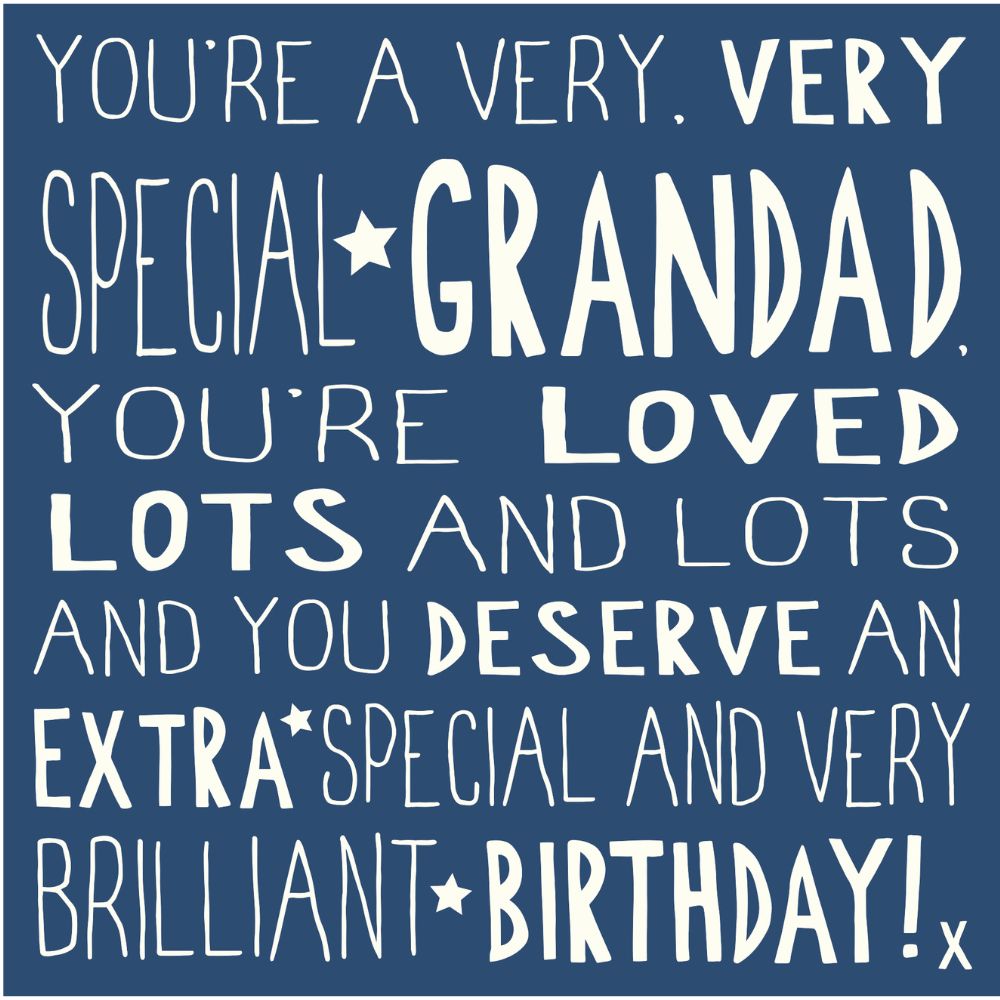 Woodmansterne Grandad Special Message Birthday Card