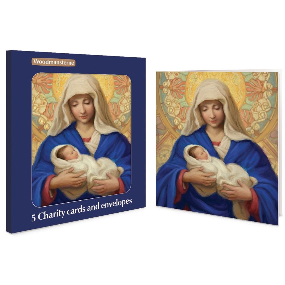 Woodmansterne Mary & Jesus Charity Boxed Christmas Cards - Pack of 5