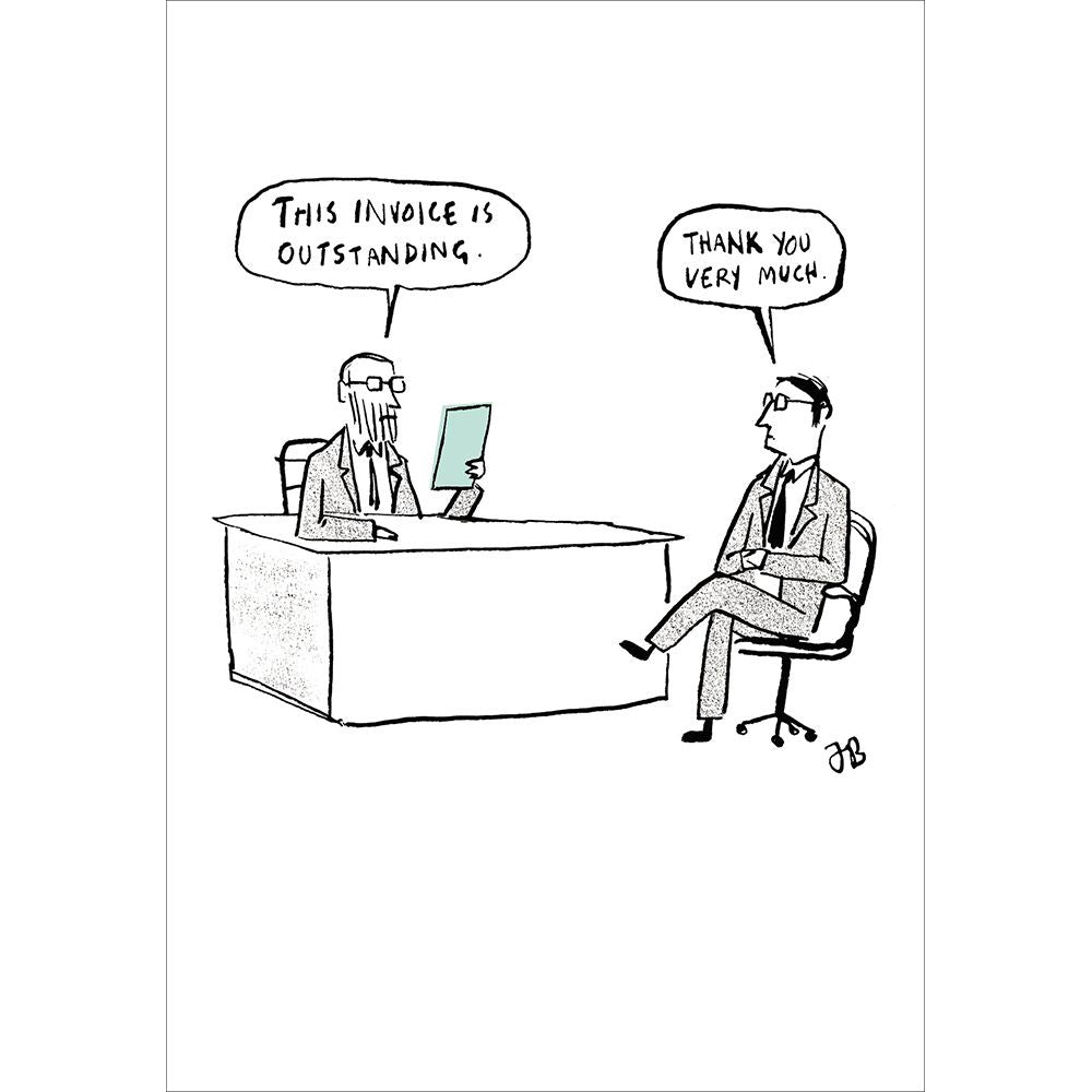 Woodmansterne Outstanding Invoice Funny Blank Card