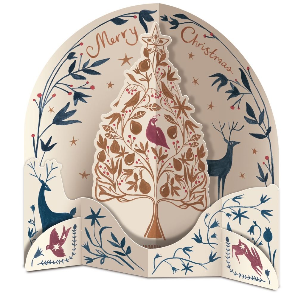 Woodmansterne Partridge in a Pear Tree 3D Christmas Card - (Pack of 5)