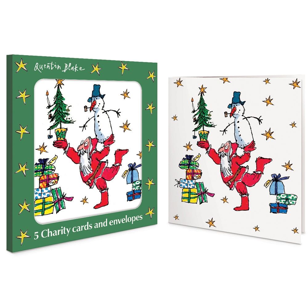 Woodmansterne Quentin Blake Fun with Santa Charity Boxed Christmas Cards - Pack of 5