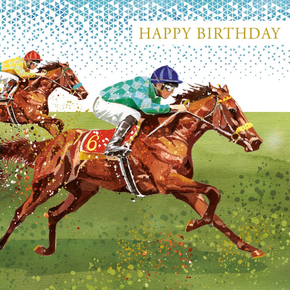 Woodmansterne Race Horses Birthday Card