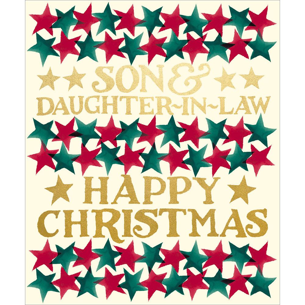 Woodmansterne Son & Daughter in Law Stars Christmas Card