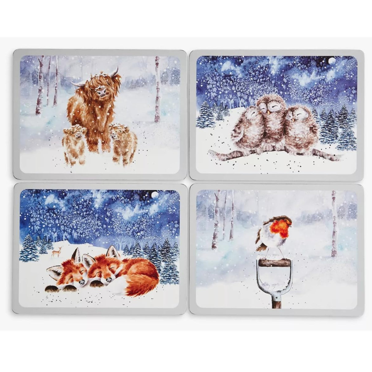 Wrendale 30cm Designs Winter Sky 4 Placemats