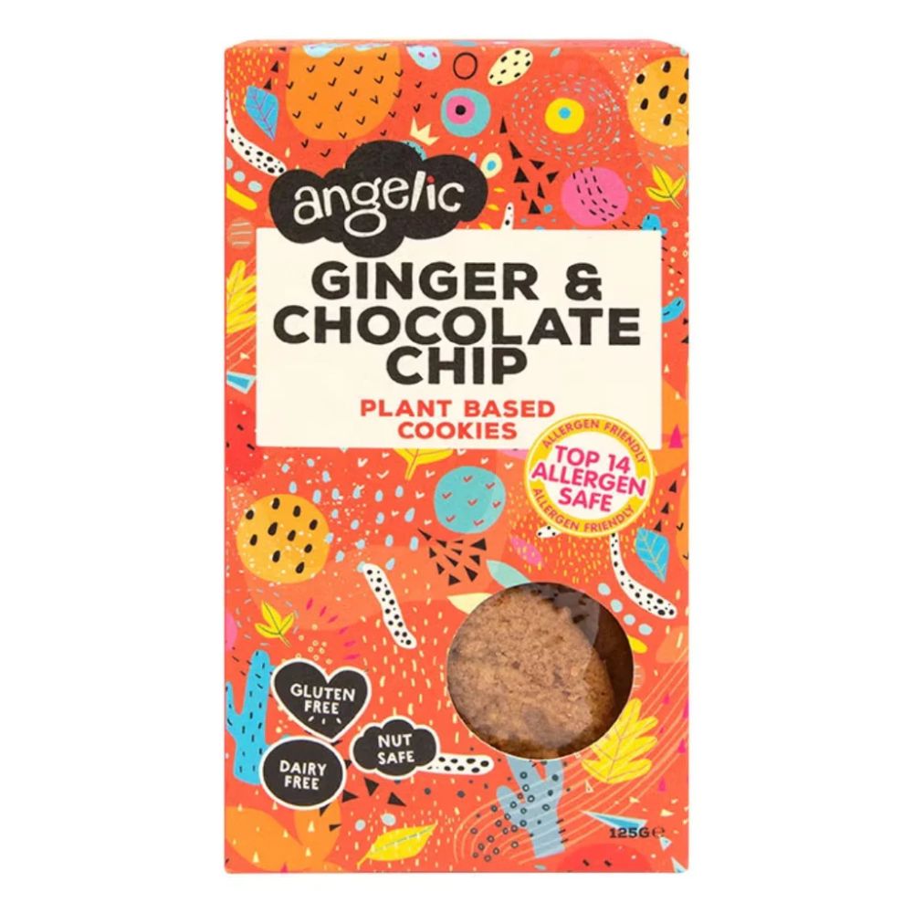 Angelic 125g Gluten Free Ginger & Chocolate Chip Cookies