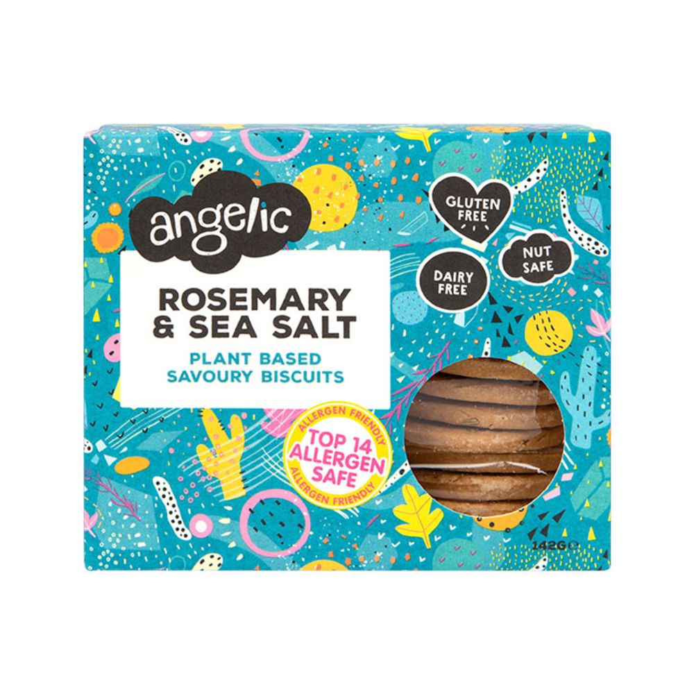 Angelic 150g Gluten Free Rosemary & Sea Salt Savoury Biscuits