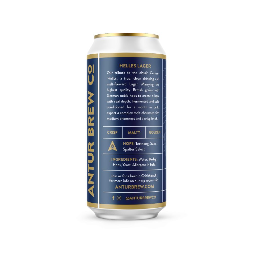 Antur Brew Co. 440ml Helles Lager Can