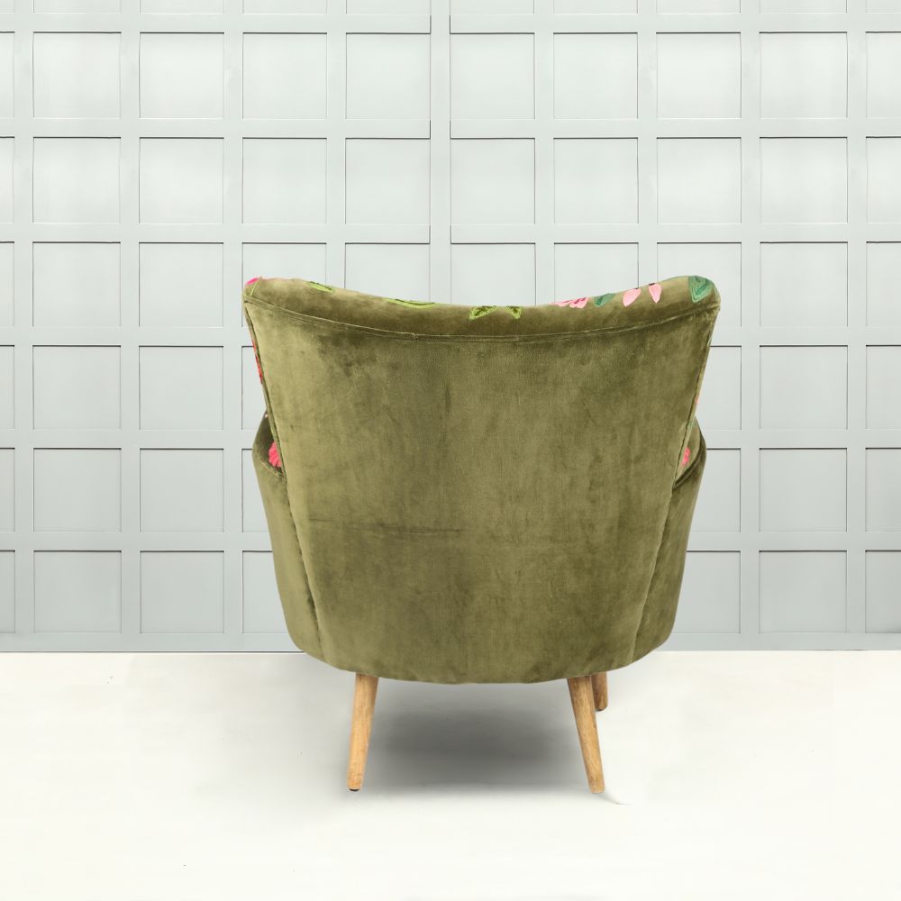 Aquarelle 83cm Amelia Chair Ensley Velvet - Moss Green