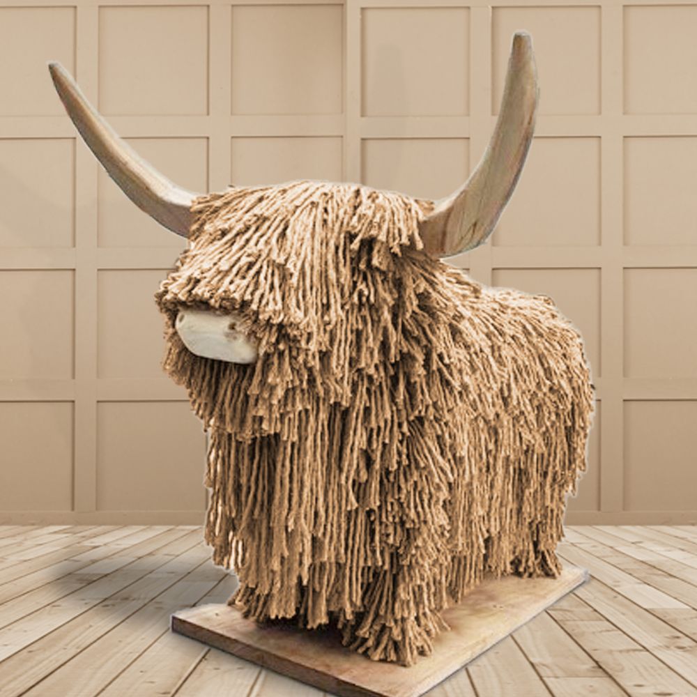 Aquarelle Mega Morag Jute Highland Cow Sculpture