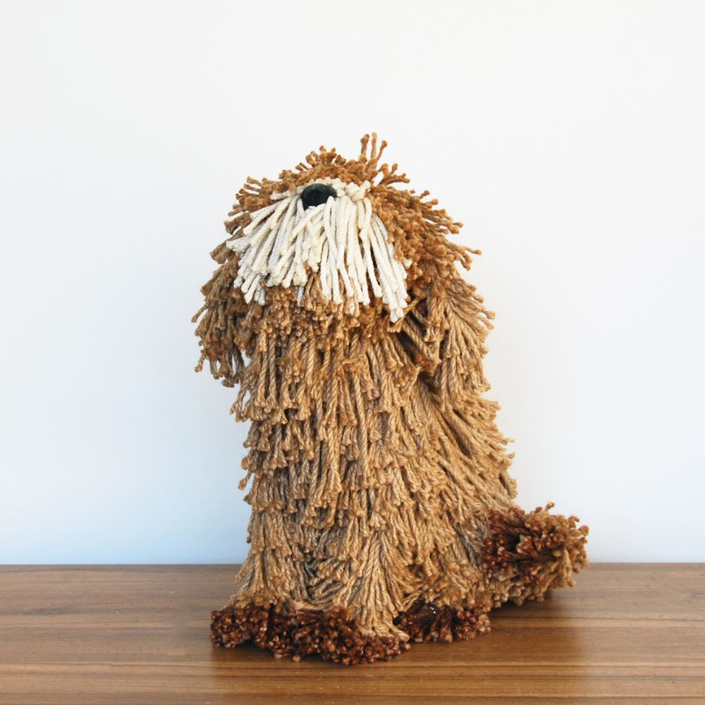 Aquarelle 40cm Natural Dougal Dog Sitting Sculpture
